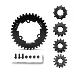 STEEL SPUR GEAR - 32T M1.5 W/ PINION SET 1/5 TRAXXAS XRT / X-MAXX 6S 8S MONSTER - 32T W/ 11-14T - TXM032TS1114T