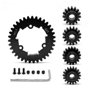 STEEL SPUR GEAR - 32T M1.5 W/ PINION SET 1/5 TRAXXAS XRT / X-MAXX 6S 8S MONSTER - 32T W/ 15-18T - TXM032TS1518T
