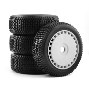 Offroad Tire & Rim Set 17mm Hex 116 x 43mm For 1/8 RC ARRMA TYPHON 3S 6S KYOSHO MP10 Buggy - WHITE - WH11643/WI