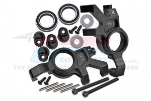 GPM TXM021LN ALUMINUM 7075 FRONT OVERSIZED STEERING BLOCKS 7737X TRAXXAS 1/5 X-MAXX 6S / 1/6 XRT 8S - BLACK - TXM021LN-BK