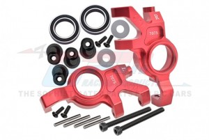 GPM TXM021LN ALUMINUM 7075 FRONT OVERSIZED STEERING BLOCKS 7737X TRAXXAS 1/5 X-MAXX 6S / 1/6 XRT 8S - RED - TXM021LN-R
