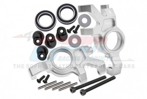 GPM TXM021LN ALUMINUM 7075 FRONT OVERSIZED STEERING BLOCKS 7737X TRAXXAS 1/5 X-MAXX 6S / 1/6 XRT 8S - SILVER - TXM021LN-S