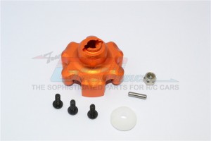 GPM TXM035 ALUMINIUM SPUR GEAR ADAPTER FOR 6S TRAXXAS XMAXX 6S - Orange - TXM035-OR