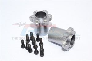 ALUMINIUM 2.2 WHEEL HUB ADAPTERS  (22MM THICKNESS) AXIAL YETI ROCK RACER - Gun silver - YT022C-GS