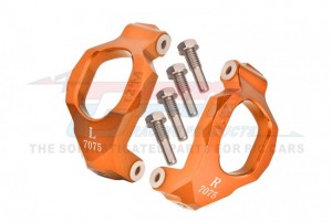 GPM TXMS019N ALUMINUM 7075 FRONT C-HUBS 8932 TRAXXAS 1/10 4WD MAXX / WIDE MAXX 89076-4 89086-4 / 1/8 6S MAXX SLASH 102076-4 - ORANGE - TXMS019N-OR