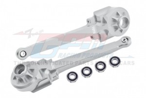 GPM BBX022 ALUMINIUM 7075 REAR SUSPENSION ARMS LARGER INNER BEARINGS TAMIYA 1/10 BBX BB-01 CHASSIS 58719 - SILVER - BBX022-S