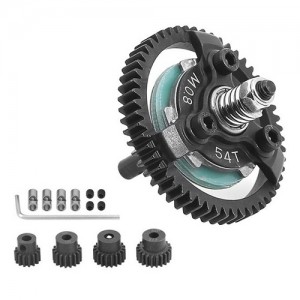 Steel Spur Gear Slipper Clutch M0.8 50 / 52 / 54 / 56 / 58 / 60T W/  Pinion Gear Set For TRAXXAS SLASH VXL BANDIT RUSLTER STAMPEDE - 54T W/ PINION GEAR - TRX-0854TAPG