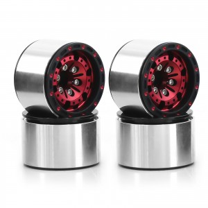 Aluminum 1.0 Inch 28 x 18mm Metal Beadlock Wheel Hub Wheel Rim 1/18 TRAXXAS TRX-4M 1/24 AXIAL SCX24 CRAWLER - WH2818A-RE
