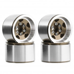 Aluminum 1.0 Inch 28 x 18mm Metal Beadlock Wheel Hub Wheel Rim 1/18 TRAXXAS TRX-4M 1/24 AXIAL SCX24 CRAWLER - TITANIUM - WH2818C-TI