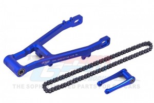 GPM ALUMINUM 7075 EXTEND SWING ARM +30mm PULL ROD CHAIN LOS264000 LOSI 1/4 PROMOTO-MX MOTORCYCLE LOS06000 - BLUE - MX3057-B