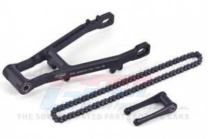 GPM ALUMINUM 7075 EXTEND SWING ARM +30mm PULL ROD CHAIN LOS264000 LOSI 1/4 PROMOTO-MX MOTORCYCLE LOS06000 - BLACK - MX3057-BK