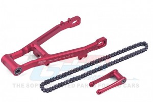 GPM ALUMINUM 7075 EXTEND SWING ARM +30mm PULL ROD CHAIN LOS264000 LOSI 1/4 PROMOTO-MX MOTORCYCLE LOS06000 - MX3057-R