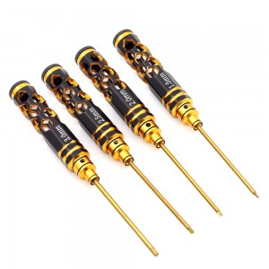 Aluminum Hex Screw Driver Screwdriver Set 1.5mm / 2.0mm / 2.5mm / 3.0mm For 1/10 1/8 RC Car - TR-190003