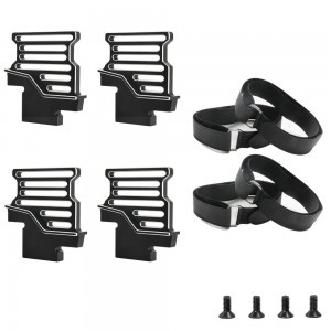 Aluminum Battery Hold-Down Mounts With Magic Strip 7833 1/6 RC TRAXXAS XRT MONSTER 8S 78086-4 - TRX-7833/BK