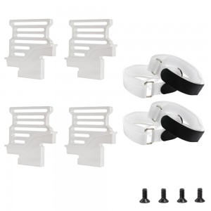 Aluminum Battery Hold-Down Mounts With Magic Strip 7833 1/6 RC TRAXXAS XRT MONSTER 8S 78086-4 - SILVER - TRX-7833/SI