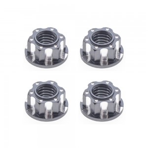 Aluminum M4 Wheel Lock Nuts For 1/10 RC Drift Touring Car Crawler Truck SCX10 TRX-4 - GUN SILVER - AS-LN01/GS