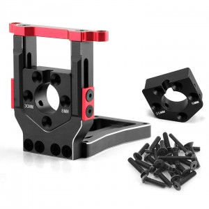 Aluminum 25 / 30mm Quick Change Motor Mount Seat 7760 For TRAXXAS X-MAXX 6S 8S / 1/5 XRT MONSTER TRUCK - BLACK / RED - TRX7760/V2/BK-RE