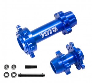ALUMINUM 7075 F & R WHEEL HUB HEX LOS262012  LOS262013 FOR LOSI 1/4 PROMOTO-MX MOTORCYCLE LOS06000 - BLUE - RS-LOS262012/BU