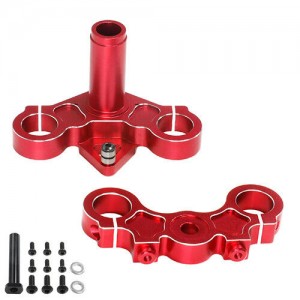 ALUMINUM 7075-T6 TRIPLE CLAMP SET LOS264004 FOR 1/4 LOSI PROMOTO MX MOTOR BIKE - RED - RS-LOS264004/RE