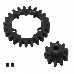 STEEL M2.0 Spur Gear - 23T Pinion Gear 10T / 17T 6449 For RC TRAXXAS X-MAXX / E-REVO MONSTER - TXM-2310T