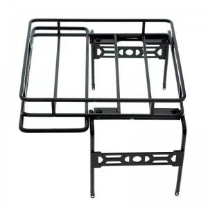 Luggage Roof Rack Roll Tray For 1/10 RC Axial SCX10 II III Jeep Wrangler Body Crawler - MRT-02/BK
