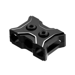 Aluminum ESC Motor 12 - 14 AWG 4mm Wire Fixed Guard Clamp Clip For 1/8 1/10 RC Car - BLACK - RS-WFM01/BK