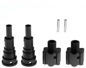 ALU CVD JOINTS W +10mm Extended Hex Hub 7768 For TRAXXAS 1/6 XRT / X-MAXX 8S - BLACK - TRX-7768/BK