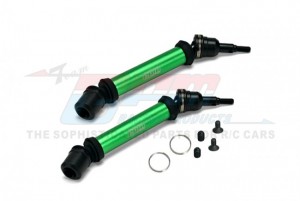 GPM MGO102R MEDIUM CARBON STEEL ALUMINIUM REAR CVD DRIVE SHAFT AR310864 AR310784 FOR ARRMA 1/10 GORGON 4X2 MEGA 550 MONSTER - GREEN - MGO102R-G