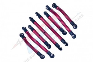 GPM TRX4MA160A ALUMINIUM 6061-T6 HIGH CLEARANCE ADJUSTABLE LINK SET 9842  TRAXXAS 1/18 4WD TRX-4M K10 HIGH TRAIL 97064-1 - RED - TRX4MA160A-R-BEBK