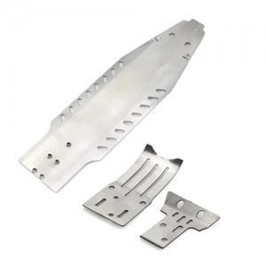 STAINLESS STEEL FRONT REAR MAIN CHASSIS SKID PLATE FOR TAMIYA 1/10 RC BBX BB-01 BUGGY 58719 - TZP-FRCHASSIS