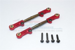 GPM YT054S SPRING STEEL UPPER ANTI-THREAD TIE  ROD WITH ALUMINIUM ENDS 1/10 AXIAL YETI ROCK RACER - Red - YT054S-OC-BER