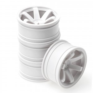 Plastic Front & Rear Wheel Rim Wheel Hubs - 52 x 26mm 12mm Hex 1/10 TAMIYA 3RCING SAKURA D4 D5 Drift Touring Car - WHITE - WH-21/WI