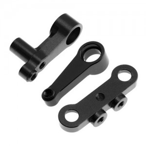 ALUMINUM STEERING ASSEMBLY For TAMIYA 1/10 RC BBX BB-01 BUGGY 58719 - BLACK - BB01-06/BK
