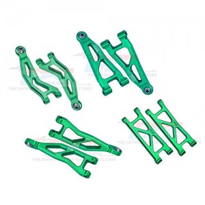 Full Front & Rear Upper Lower Suspension Arm ARA330808 ARA330809 For ARRMA 1/18 ARRMA 4WD GRANITE GROM ARA2102 - GREEN - MGG054555657/G