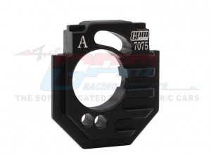 Aluminum 7075 Adjustable Motor Mount ARA320744 For ARRMA 1/18 Granite Grom MONSTER ARA2102 / TYPHON GROM ARA2106 - BLACK - MGG018-BK