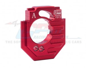 Aluminum 7075 Adjustable Motor Mount ARA320744 For ARRMA 1/18 Granite Grom MONSTER ARA2102 / TYPHON GROM ARA2106 - RED - MGG018-R