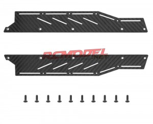 Carbon Fiber Middle Side Skirt Plate ARA320509 For ARRMA 1/7 LIMITLESS V2 ROLLER - RS-ARA320509