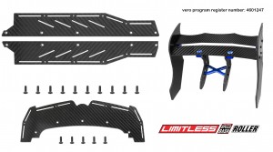 Combo Set Front Splitter Side Skirt Wing Spoiler Set For ARRMA 1/7 LIMITLESS V2 ROLLER 6S BLX - RS-ARA320525/BU