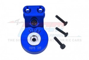 GPM MGO023T ALUMINUM 7075 SERVO SAVER STEERING 23T W. BUILT-IN SPRING ARA340192 ARRMA 1/10 GORGON 4X2 MEGA 550 MONSTER ARA3230ST1 - BLUE - MGO023T-B