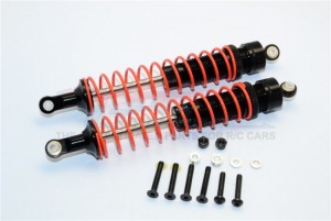 GPM YT125R ALUMINIUM REAR ADJUSTABLE SPRING  DAMPER (125MM) 1/10 RC AXIAL YETI ROCK RACER - Black - YT125R-BK-OR