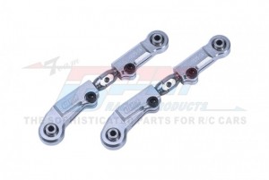 GPM MAM4057S ALUMINUM 7075 REAR UPPER ADJUSTABLE LINKS ARA330791 ARA330802 ARRMA 1/8 MOJAVE 4X4 4S BLX Desert Truck ARA4404 - SILVER - MAM4057S-S