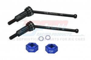 GPM MGG059FS Steel Rear CVD Drive Shaft W Hex ARA311180 For ARRMA 1/18 GRANITE GROM ARA2102 - BLUE - MGG059FS-B