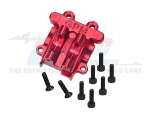 Aluminum 7075 Rear Diff Cover ARA320749 For ARRMA 1/18 GRANITE GROM MONSTER ARA2102 / 1/18 TYPHON GROM ARA2106 - RED - MGG013-R