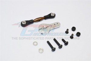 GPM YT16023 SPRING STEEL ANTI-THREAD TIE ROD WITH  ALUMINIUM SERVO HORN FOR 23T SPLINE 1/10 AXIAL YETI ROCK RACER - YT16023-S