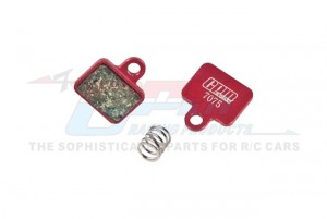 GPM MX035/SPN ALUMINUM 7075 AND INLAID FRICTION MATERIAL FRONT BRAKE PAD LOS262009 LOSI 1/4 PROMOTO-MX MOTORCYCLE LOS06000 LOS06002 - RED - MX035/SPN-R