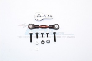 SPRING STEEL ANTI-THREAD TIE ROD WITH  ALUMINIUM SERVO HORN FOR 24T AXIAL YETI ROCK RACER - YT16024-GS