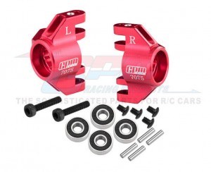 GPM Aluminum 7075 Front Steering Block LOS214041 For LOSI 1/18 Mini LMT 4X4 MONSTER LOS01026 - RED - LMTM021-R