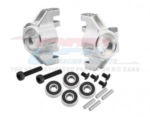 GPM Aluminum 7075 Front Steering Block LOS214041 For LOSI 1/18 Mini LMT 4X4 MONSTER LOS01026 - SILVER - LMTM021-S