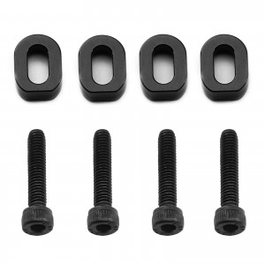 ALUMINUM 7075 FIXING MOTOR BASE REINFORCEMENT For TRAXXAS 1/5 X-MAXX 6S 8S 1/6 XRT 8S Monster - BLACK - TRX-TXM007N/BK