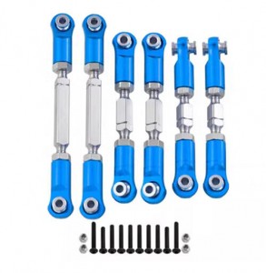 ALUMINUM FULL TIE ROD SET ARA330802 ARA330801 For 1/8 ARRMA MOJAVE 4X4 4S BLX ARA4404 - BLUE - RS-ARA330802/B